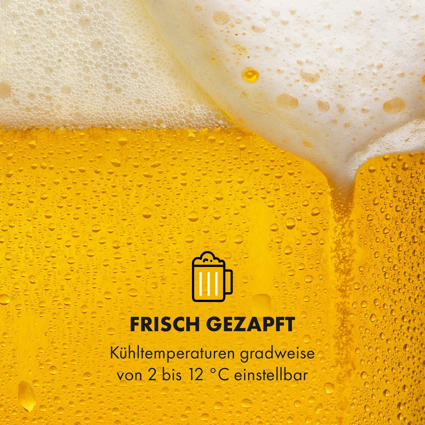 Klarstein Beerkules Bierzapfanlage 5 L CO2-Kompression 2–12 °C Bierkühler inkl. 3 CO2-Patronen Silber-Schwarz