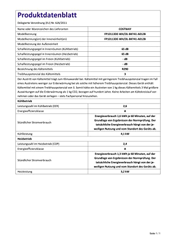 COSTWAY Klimaanlage mobil 14000BTU, Klimagerät mit Abluftschlauch, 5 in 1 Kühlen & Heizen & Entfeuchten & Belüften & Schlafmodus für Räume bis zu 135 m³, Fernbedienung/App, 24H Timer, 4100W, ≤57dB